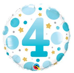 NUMBERS: Number 4 Blue Dots