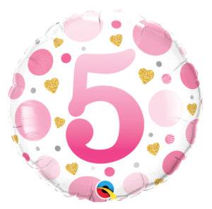 NUMBERS: Number 5 Pink Dots