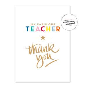 THANK YOU: Teacher Thank You