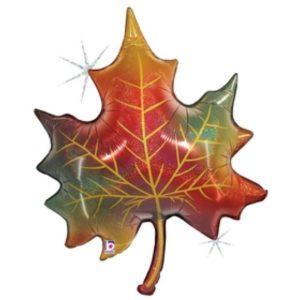 NEW BEGINNING: Glitter Fall Leaf (It's Big!) (Sign of Letting Go)