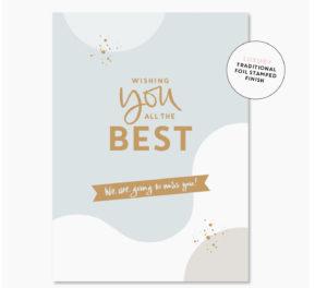 FAREWELL: Wishing you all the best!