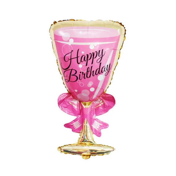 BIRTHDAY: Pink Wine Glass