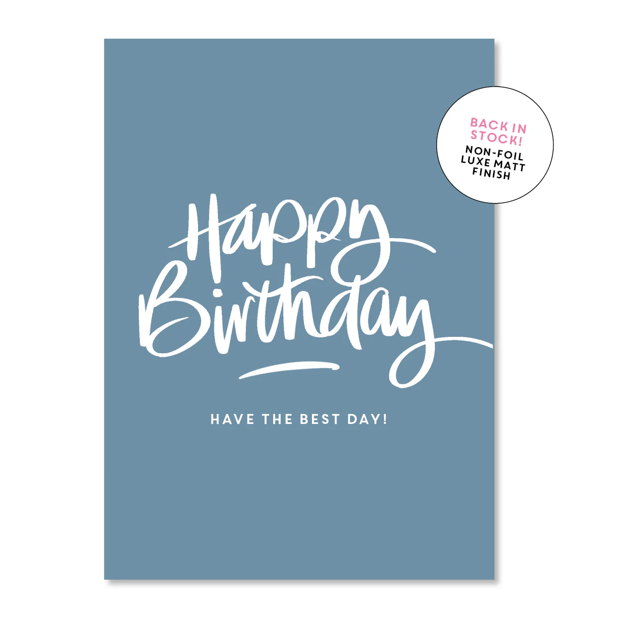 Birthday Script Blue Card