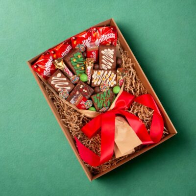 Christmas Brownie Bouquet Gift Box – Chocolate Lovers Hamper