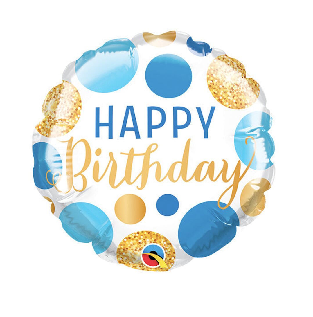 Happy Birthday Blue and Gold