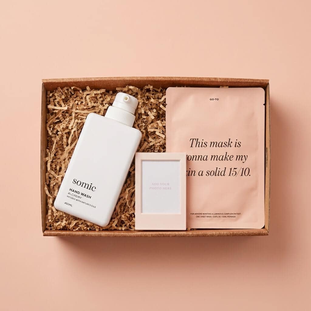 Somic Skincare Pamper Hamper with Personalised Polaroid Somic Skincare Pamper Hamper with Personalised Polaroid