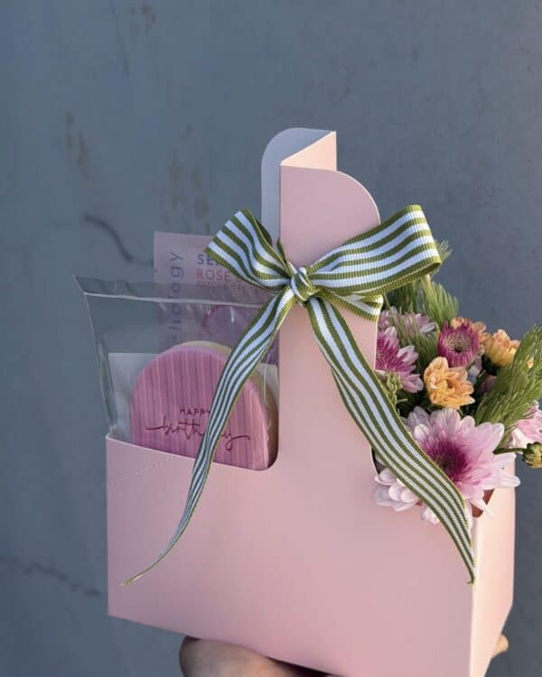 Birthday Flower Gift Caddy Birthday Flower Gift Caddy