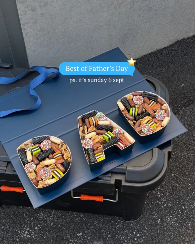 DAD’S FATHER’S DAY LINE-UP 💙

The newbies. The classics. The best sellers. And a whole lot of chocolate. 🍫🍺

Swipe to find Dad’s perfect gift 👉🏼

Father’s Day is Sunday 6 September + we’re delivering across Perth all Father’s Day weekend.⭐