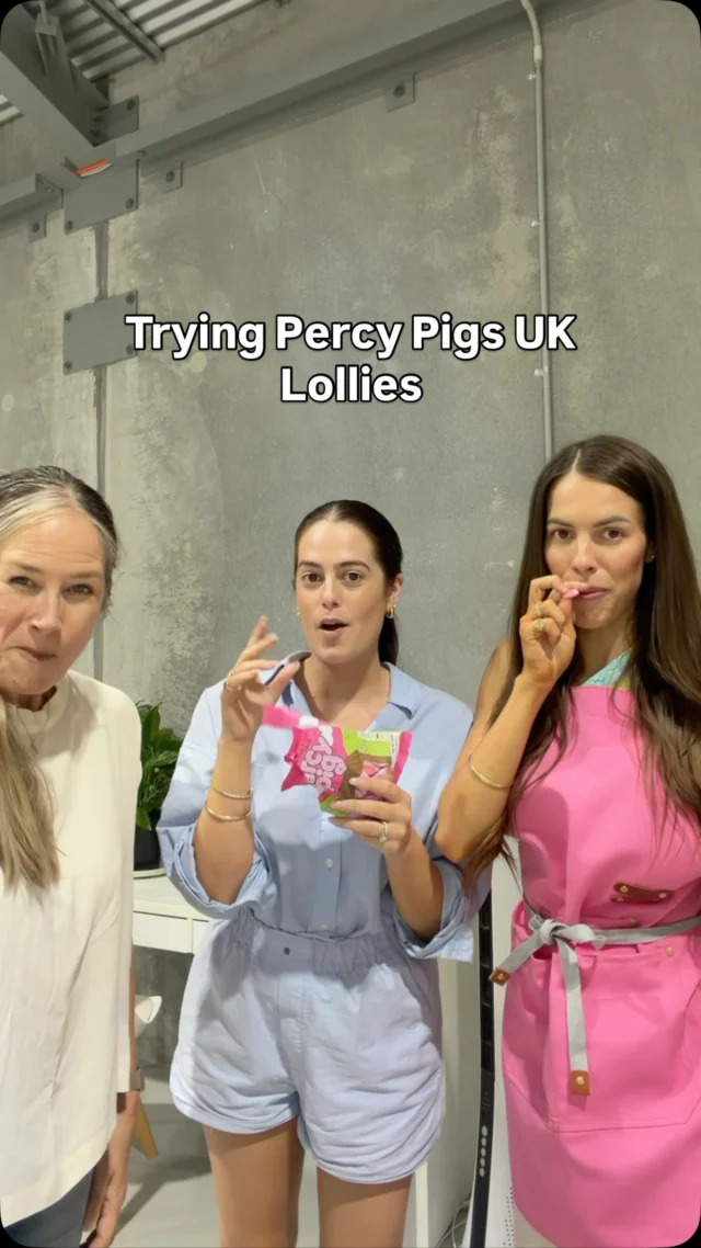 We finally got our hands on Percy Pigs from the UK… and now we understand the hype 🐷🍬 Would you try them? #PercyPigs #TryingBritishLollies #UKSnacks #BritishSweets #LollyTasteTest